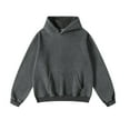 thumbnail image 2 of FASHOFT Oversized Hoodie Sweatshirts for Women Couples Heavyweight Hoodies Pullover Vintage Acid Wash Sweaters Pullover 2026 Dark Gray XXL, 2 of 3