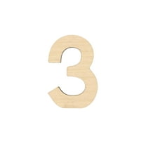 Essentials By Leisure Arts Arts Wood Letter 1.75" Birch No 3