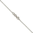 thumbnail image 2 of 14k White Rhodium Plated Sparkle-Cut 1.15mm Solid Elongated Cable 16 Inch Chain Chain Necklace for Women and Men, 2 of 2