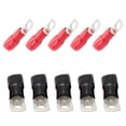 thumbnail image 2 of Miulika 10x Black+Red Copper Tube Terminals Battery Cable Lugs Crimps w/ Caps 25mm², 2 of 9