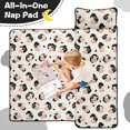 thumbnail image 4 of Cow and Spot Beige Pattern Teens Toddler Nap Mat with Pillow, Sleeping Mat Bag for Preschool Daycare 59"x22", 4 of 6
