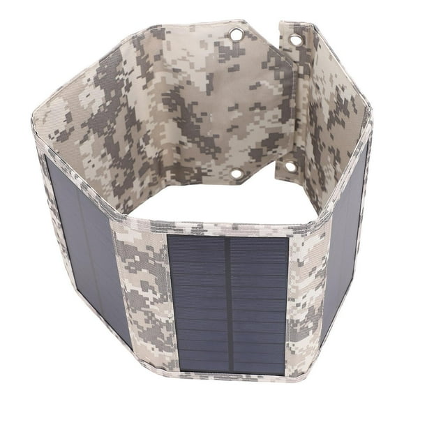 Cargador De Panel Solar, Panel Solar Plegable Portátil Ligero De Silicio Policristalino Resistente Para Mochileros