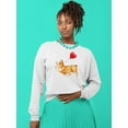 thumbnail image 2 of Welsh Corgi W Heart Balloon. Sweatshirt Women -Image by Shutterstock, Female 4X-Large, 2 of 4