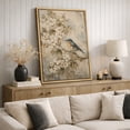 thumbnail image 4 of Framed Canvas Wall Art Vintage Bird Blossom Print for Living Room Decoration - 16"x24" NATURAL, 4 of 8