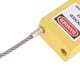 thumbnail image 3 of Candado de seguridad con cerradura de cable con punto principal, llave y etiqueta, alta seguridad. Amarillo, 3 of 9