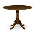 thumbnail image 3 of East West Furniture DMEL3-AWA-05 3 Piece Dinette Sets Contains 1 Drop Leaves Modern Kitchen Table and 2 Grey Linen Fabric Parsons Chair Button Tufted Back with Nail Heads - Acacia Walnut Finish, 3 of 3