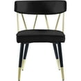 thumbnail image 2 of Meridian Furniture Rheingold Black Velvet Dining Chair (Set of 2), 2 of 5
