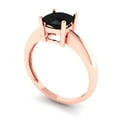 thumbnail image 2 of Solitaire Engagement Ring for Women - 1.5ct Natural Onyx in 14K Rose Gold Promise Ring, 2 of 6