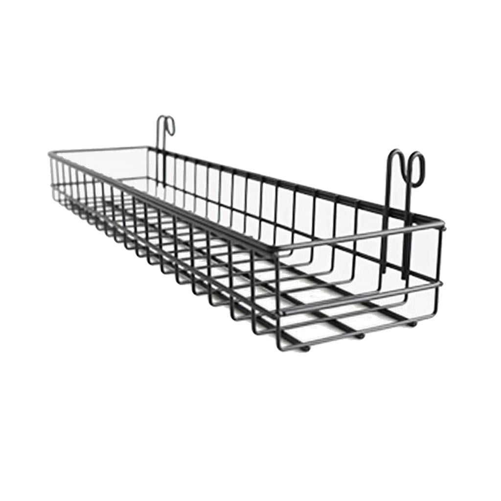 Fiocias 3 Pack Mesh Wall Metal Wire Basket, Grid Panel Hanging Tray, Wall Mount, 40x10cm