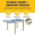 thumbnail image 4 of Blue Ombre Christmas Table Cloths for 3 Foot Rectangle Tables, Snowman Xmas Tree Balls Snowflake Patio Waterproof Elastic Fitted Tablecloths, Washable Rectangular Table Cover for Camping, 4 of 8