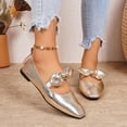 thumbnail image 6 of ShiShine Women's Mary Jane Flats Square Toe Bow Decor Slip On Comfortable Casual Work Dress Shoes, 6 of 9