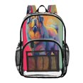 thumbnail image 6 of Iauyy Clear Backpack Heavy Duty PVC Transparent Backpack for College Workplace, Rainbow Background Pattern, 6 of 8