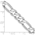 thumbnail image 2 of 14K White Gold Wg 7.5mm Flat Figaro Chain (24 X 7.5) Made In South Africa wfig200-24, 2 of 5