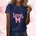 thumbnail image 2 of RKSTN Valentines Gift Valentine Shirts for Women Oversized Crewneck Valentine's Day Graphic Print Short Sleeve T Shirts Pullover Top Womens Casual Round Neck Plus Size Loose Comfy Summer Tee Shirts, 2 of 6
