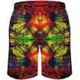 thumbnail image 5 of CROPD Men's Quick Dry Board Shorts Psychedelic Trippy Summer Beach Shorts Bathing Suits, 5 of 6