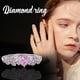thumbnail image 1 of Fiudx Liquidación de ahorros de verano Boda de moda para damas Corazón de diamantes Corazón de melocotón para damas, 1 of 3