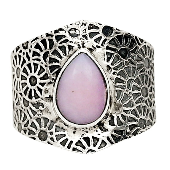 Pink Opal 925 Sterling Silver Ring Jewelry s.9 ALLR-5533