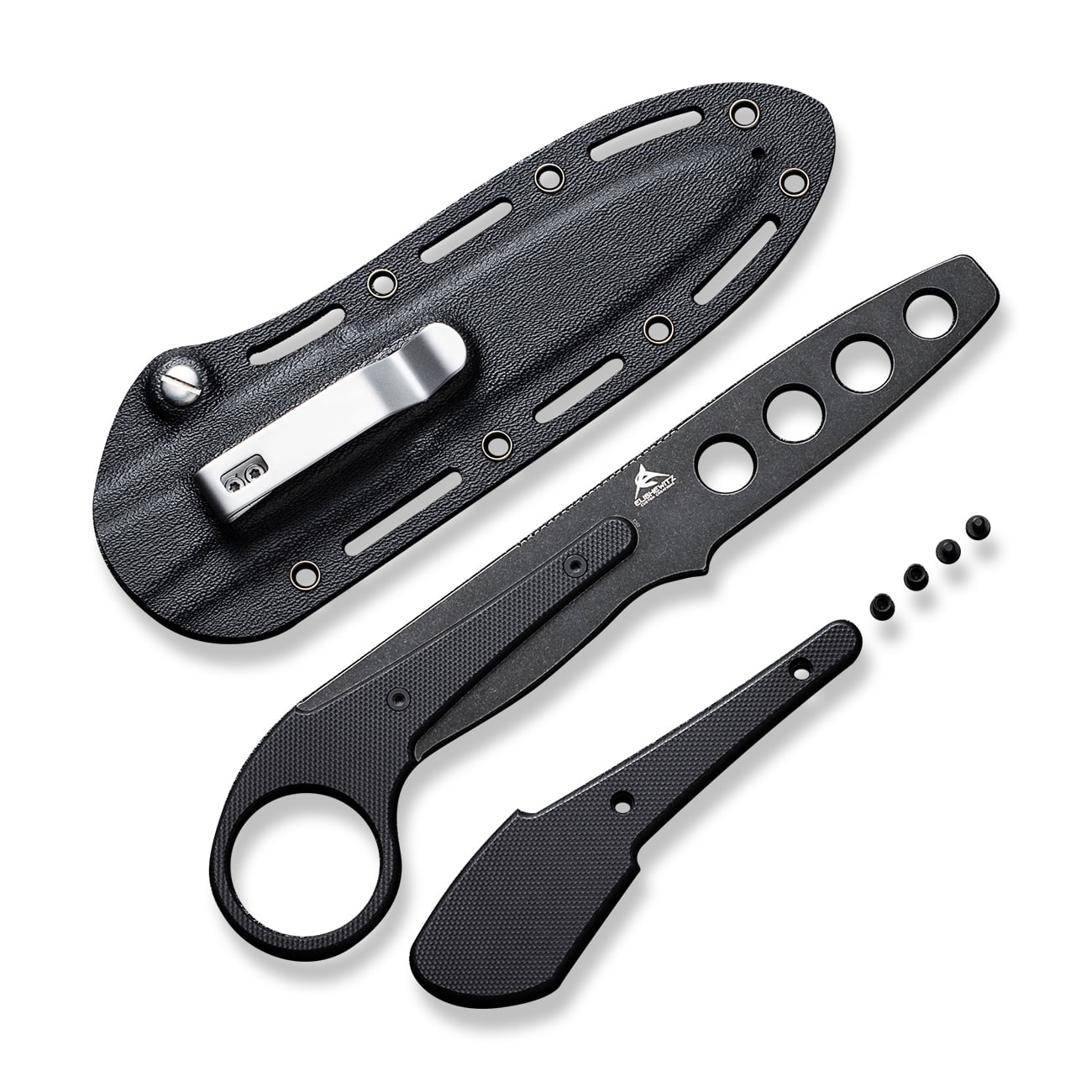 CIVIVI Knives Varius Trainer 22009C-1 Black G10 D2 Steel Fixed Blade Knife