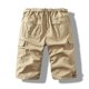 thumbnail image 4 of Multi Bolsillo Cargo Pantalones para Hombres Estiramiento Casual Cordón Clásico Pantalones Cortos de Verano con Bolsillos Múltiples, Pantalones Cortos de Cintura Elástica, 4 of 4