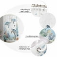 thumbnail image 5 of Extra Long Shower Curtain 72x96 Inch, Blue Sea Turtle Coastal Shower Curtain Waterproof Bathroom Decor Summer Beach Ocean Nautical Coral Fabric Bath Curtain Set Accessories with Hooks, 5 of 6