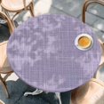 thumbnail image 4 of Round Table Cover 36-44 Inch Purple Waterproof Reusable Table Cloth Round Fitted Vinyl Tablecloth with Elastic Edged for Parties Outdoors, Rustic Farmhouse Solid Color, 4 of 9