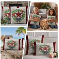 thumbnail image 5 of Christmas Red Birds Outdoor Waterproof Pillow Covers, Xmas Texas Star Wreath Red Plaid Decorative Square Throw Pillowcase Sofa Cushion Sham for Patio/Couch/Chair, 16"x16" 2 Pack, 5 of 8