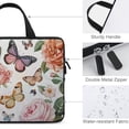 thumbnail image 3 of Werpe Butterflies Flowers Pink Rose Neoprene Laptop Sleeve Carrying Bag Diving Fabric Tablet Cover 10inch, 3 of 5