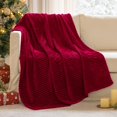 thumbnail image 1 of Manta MIULEE de forro polar rojo burdeos 127 x 152 cm, 300 g/m², suave, 1 of 8