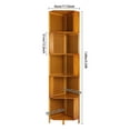 thumbnail image 3 of Premium Multi-Tier Corner Shelf in Brown to Maximize Space Utilization Corner Bookcase, A-Shaped Display Bookshelf, Multifunctional Storage Display Stand for Home, 3 of 11