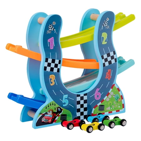 Wooden Car Ramp Toys Playsets Racing Slide Track Racing Cars for ...