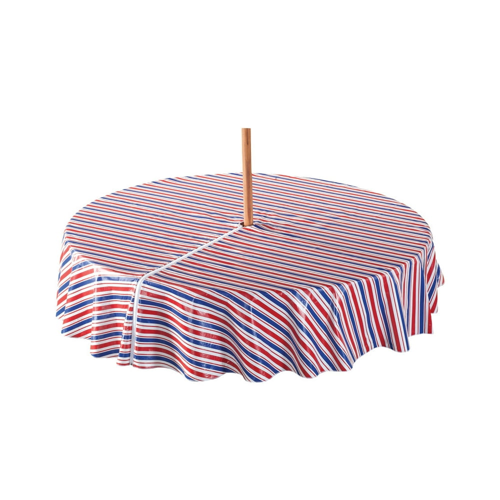 Patriotic Zippered Elasticized Umbrella Table Cover 40" 44" dia