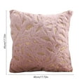 thumbnail image 3 of AuroraX Brushed Throw Pillow Covers Decorative 18x18 Inch Pink Pillow Cases Art Deco Indoor Fancy Hot-Stamped Feathers Cushion Cover Couch,Sofa Couch Decor, 3 of 6