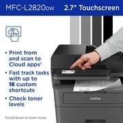 Restored Brother Wireless MFC-L2820DW Compact Monochrome All-in-One Laser Printer with Copy, Scan and Fax, Duplex and Mobile Printing