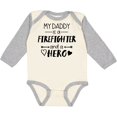 thumbnail image 3 of Inktastic My Daddy is a Firefighter and a Hero Boys or Girls Long Sleeve Baby Bodysuit, 3 of 5