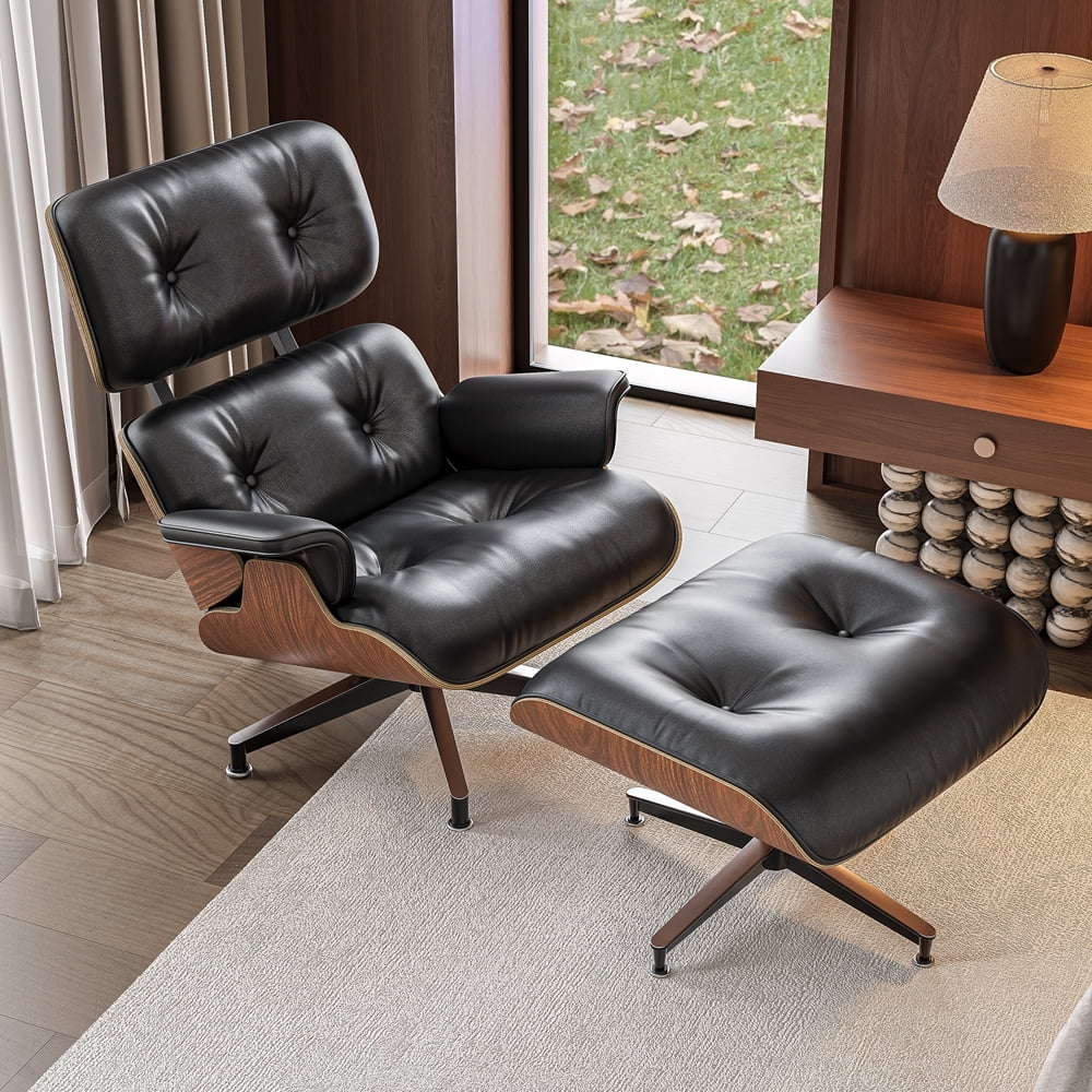 Mid century modern chair with ottoman discount