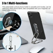 Phone Ring Holder Finger Kickstand, EEEkit Foldable Ring Stand, 360° Rotation Ring Cell Phone Back Grip for Magnetic Car Mount Compatible with iPhone 13, Samsung Galaxy, Other Smartphones, Tablets