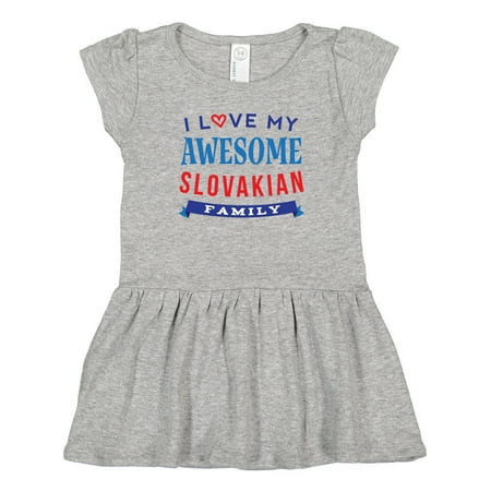 

Inktastic Slovakia Awesome Slovakian Family Gift Toddler Girl Dress
