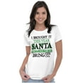 thumbnail image 3 of Christmas Bring It This Year Santa Womens Slim Fit Graphic Tee Brisco Brands S, 3 of 5