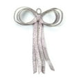 thumbnail image 2 of 16" Christmas Brites Glitter Drenched Silver Bow Decoration, 2 of 2