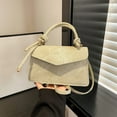 thumbnail image 2 of Structured Crossbody Bag 9.06x5.51x1.97in PU Compact Tote Black White Coffee Khaki Blue Small Shoulder Purse Slim Profile Bag Minimalist Casual Bag Everyday Lightweight Essential Adjustable Strap​, 2 of 6