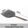 thumbnail image 2 of Perforated Turning Peel 12 Inch Rectangular Pizza Shovel Aluminum Hard Coating Pizza Peel Paddle Short Pizza Tool, 2 of 8
