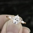thumbnail image 3 of solitaire jewels 1.25CT Pear Moissanite Engagement Ring For Women, 14K Yellow Gold, 3 of 5