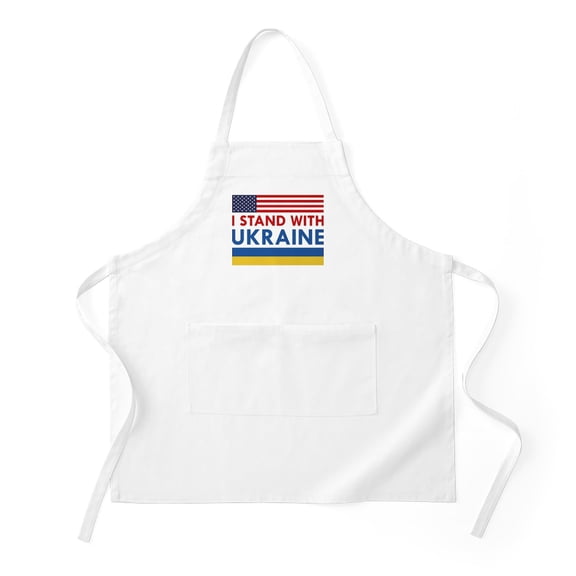 CafePress - I Stand With Ukraine - Kitchen Apron with Pockets, Grilling Apron, Baking Apron