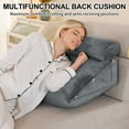 thumbnail image 6 of Eurhowing Adjustable Bed Wedge Pillow, Memory Foam Triangular Headboard Pillow with Neck Roll Pillow, Back Support Rest Pillow for Reading & Sleeping, Gray, 6 of 11