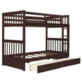 thumbnail image 6 of Twin-Over-Twin Bunk Bed with Ladders and Two Storage Drawers (Espresso), 6 of 13