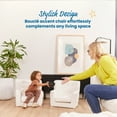 thumbnail image 5 of ECR4Kids Mila Sherpa Toddler Arm Chair with Removable Wooden Legs, Kids Furniture, White, 5 of 9