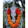 thumbnail image 2 of Jaynes Gallery 15x18 White Modern Wood Framed Museum Art Print Titled - Indonesia-Bali Garland on statue of the Hindu elephant god-Ganesh, 2 of 4