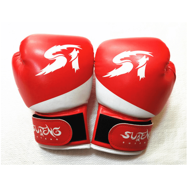 SUTENG Gants de Boxe Premium Rouges pour Enfants de 3 à 10 Ans, Cuir PU de Haute Qualité avec Rembourrage Amélioré pour Sécurité et Confort