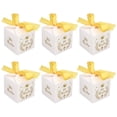 thumbnail image 2 of Mini caja de 50 cajas de recuerdos de fiesta, material de papel, patrón Mi Bautizo, equipadas con cinta dorada, cajas de regalo de boda blancas para fiestas, 2 of 14
