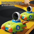 thumbnail image 4 of DEBGFS Jouets de Voiture à Pression et à Emporter pour Tout-Petits, Ensemble de Jouets de Voiture à Friction et Inertie, Voitures à Rétrofriction, Thème Spatial, Ensemble de Jouets de Voiture à Pousser pour Tout-Petits, Fusée Spatiale avec Astronautes, Vert, Taille Unique, 4 of 8